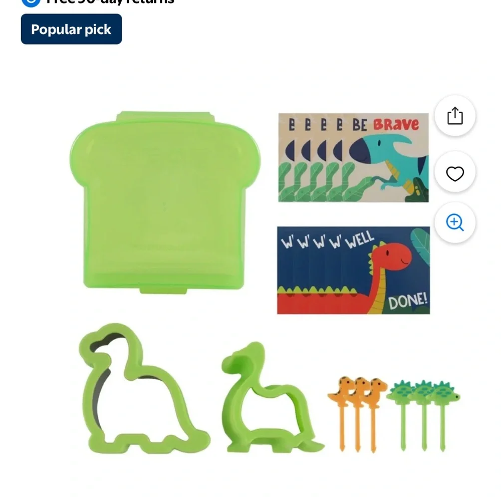 CWC Dinosaur 19 Piece Sandwich Cutter Lunch Set - Picture 3 of 10
